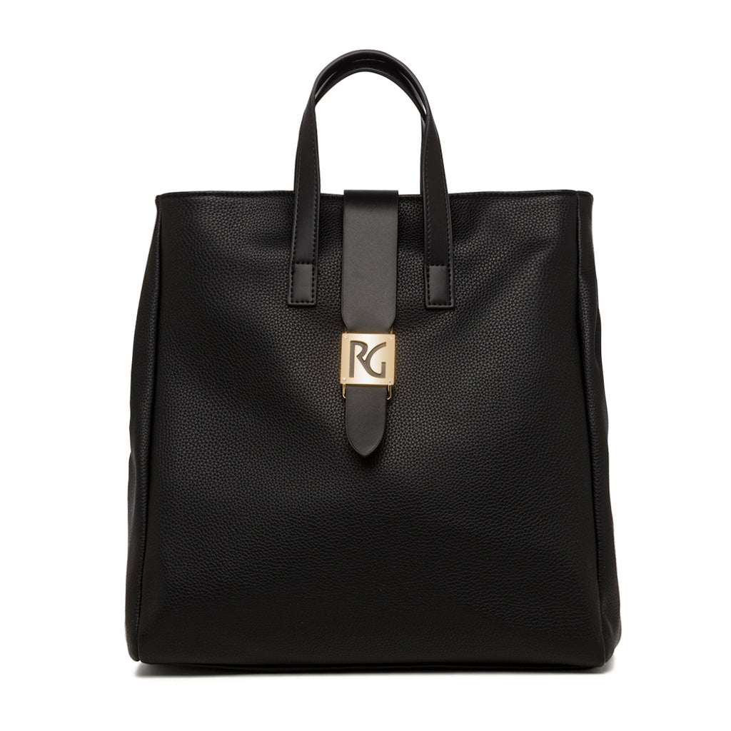 Borsa a mano nera con spallacci rimovibili da donna Romeo Gigli Milano Wanda