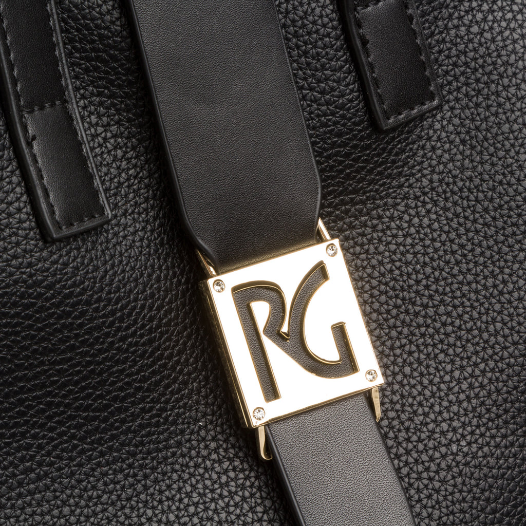 Borsa a mano nera con spallacci rimovibili da donna Romeo Gigli Milano Wanda