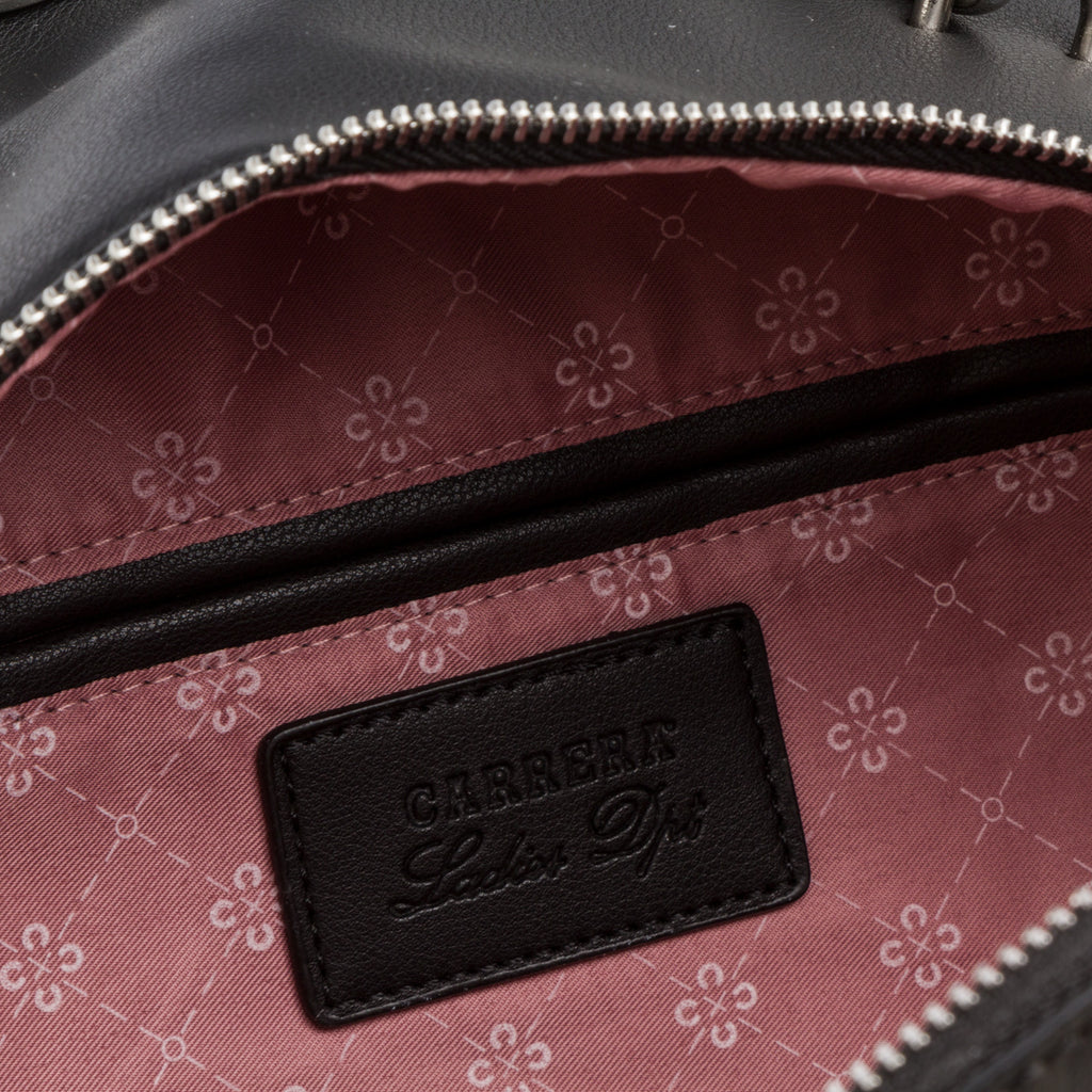 Zaino da donna nero con logo e dettaglio in metallo Carrera Jeans Jeans