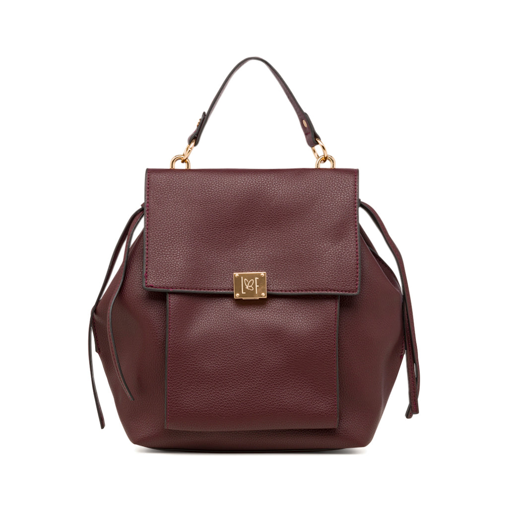 Zaino da donna Lora Ferres bordeaux con logo