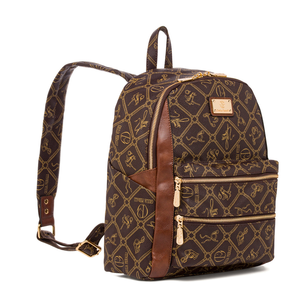 Borsa a zaino marrone da Donna Giulia Pieralli