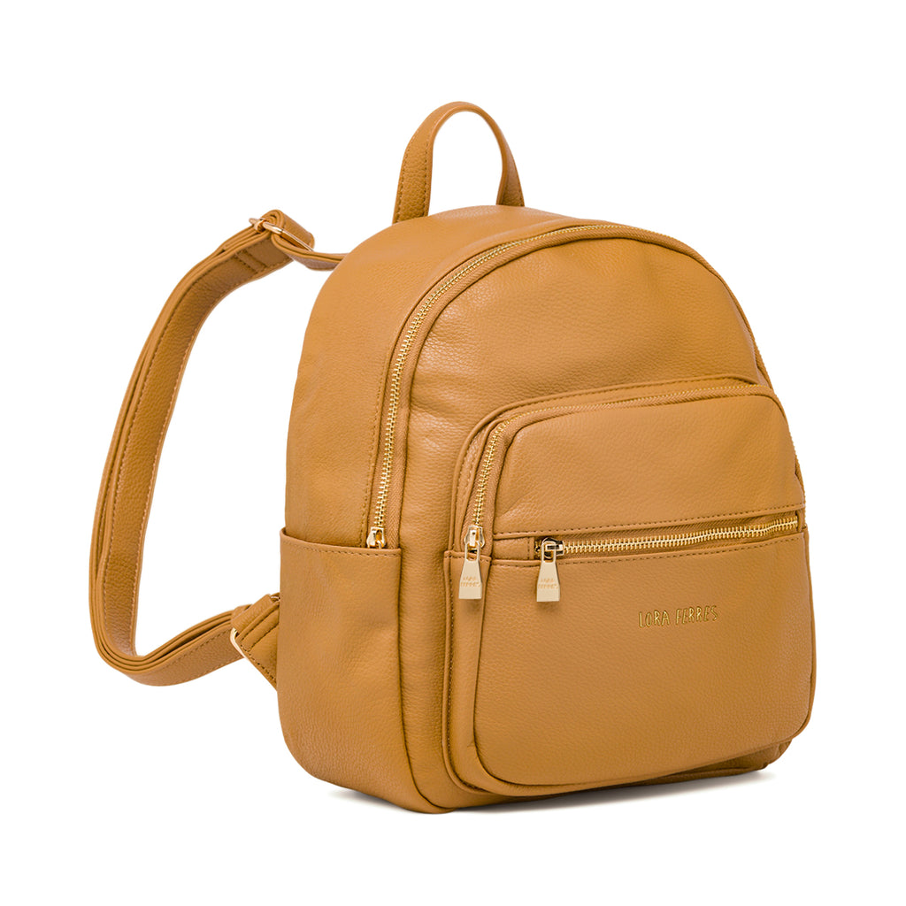 Zaino pratico per viaggi o ufficio beige da Donna Lora Ferres