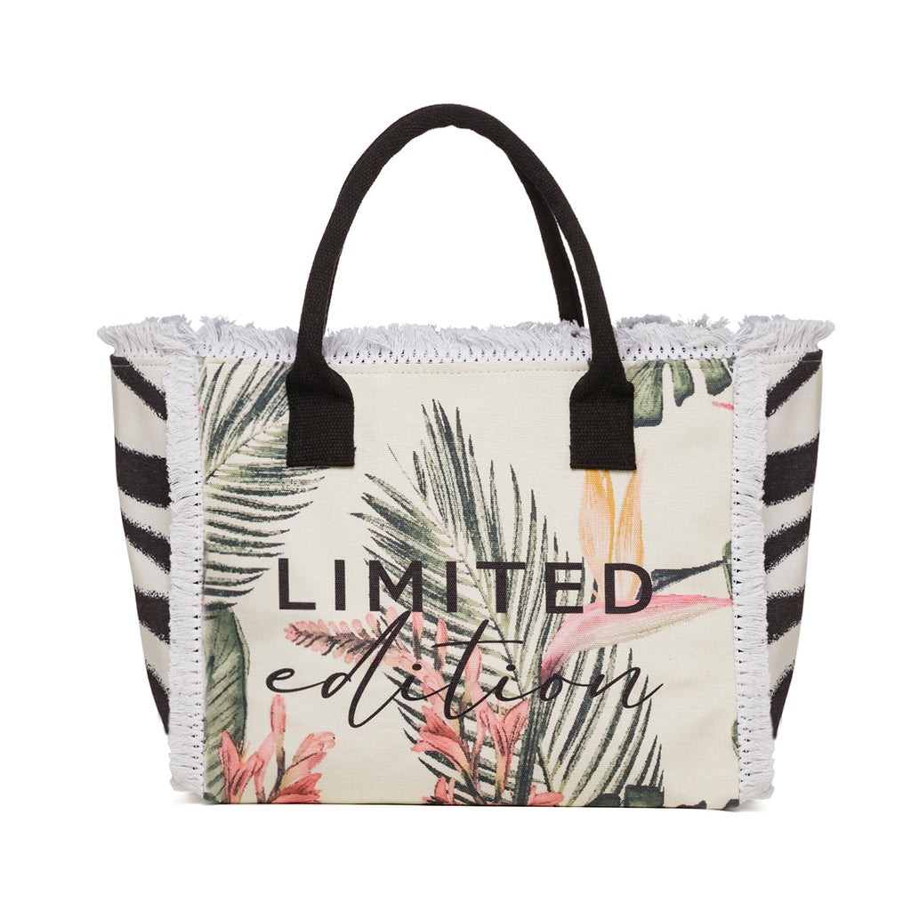 Borsa mare da donna in tessuto a fantasia multicolore Lora Ferres