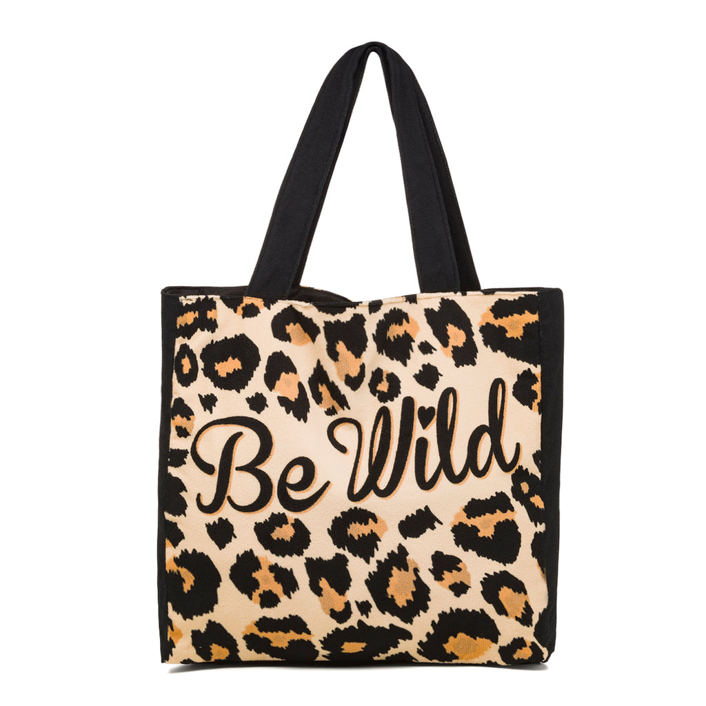 Borsa da mare donna in spugna leopardata Camomilla Milano Be Wild