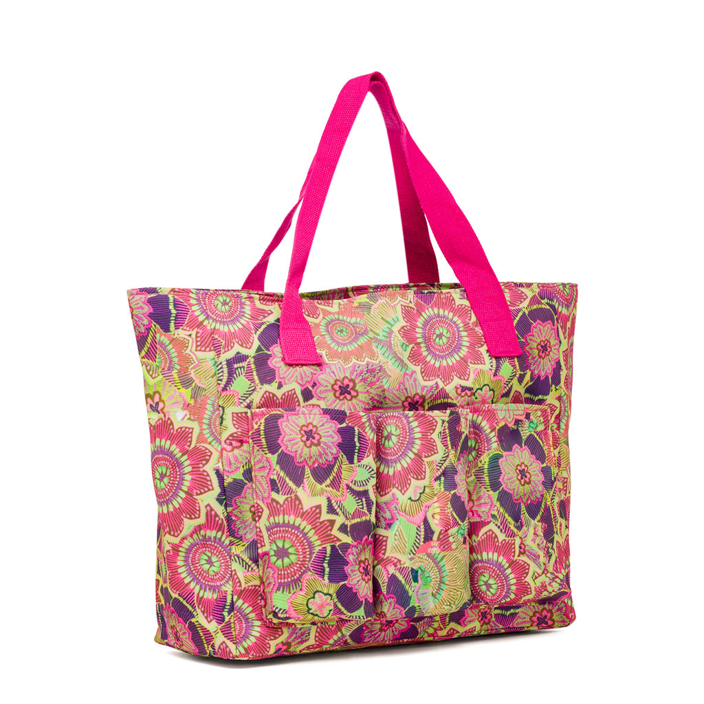 Borsa da Mare da Donna fucsia con fantasia floreale multicolore Swish Jeans