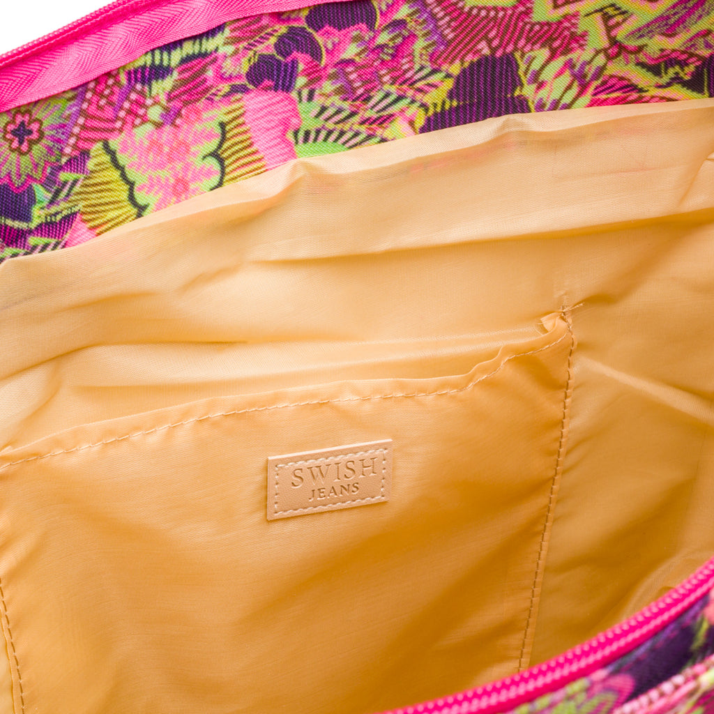 Borsa da Mare da Donna fucsia con fantasia floreale multicolore Swish Jeans