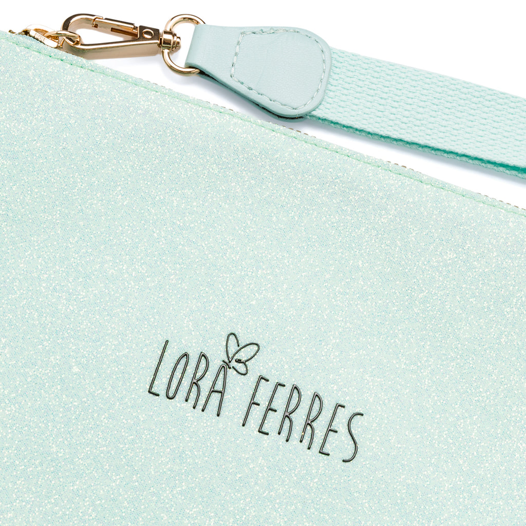 Borsa Pochette mare Azzurra da Donna con logo frontale Lora Ferres On The Beach