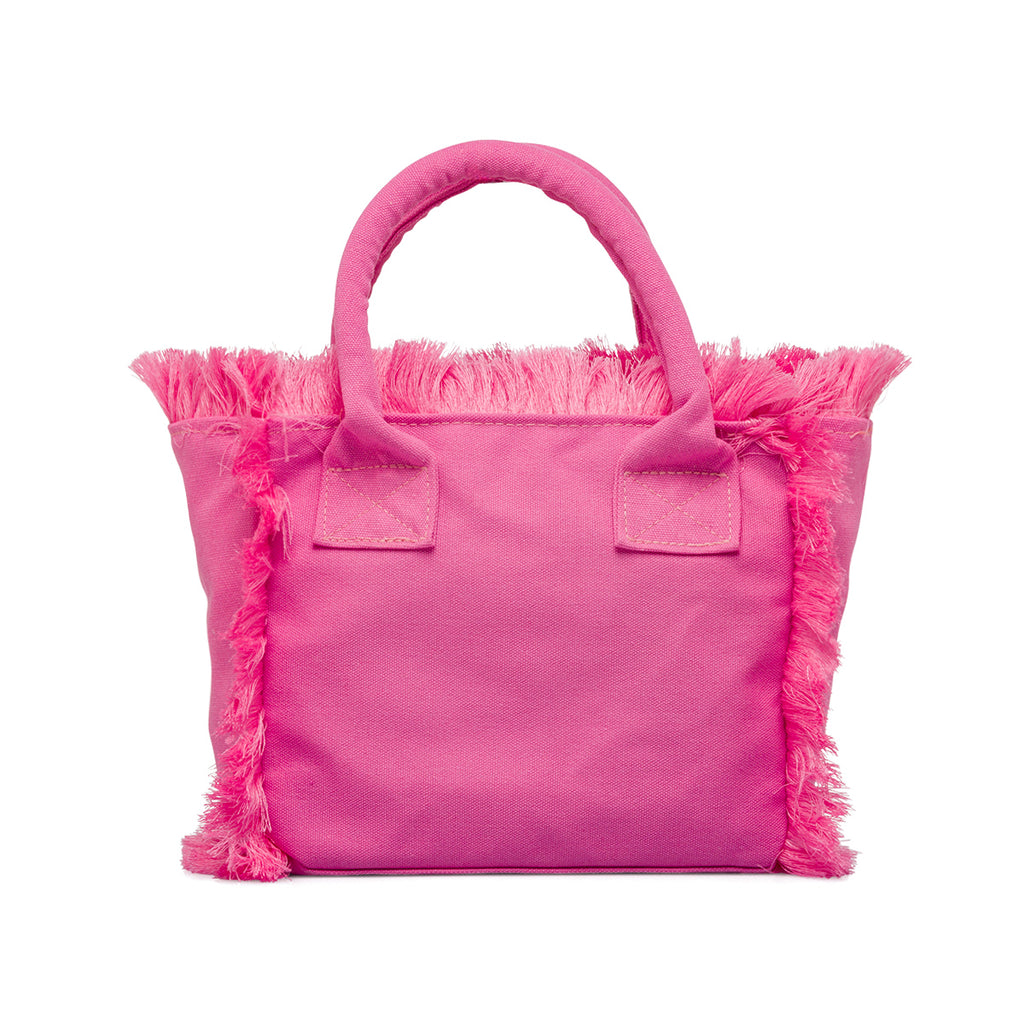 Borsa da mare Donna in tessuto Rosa con frange Ironie