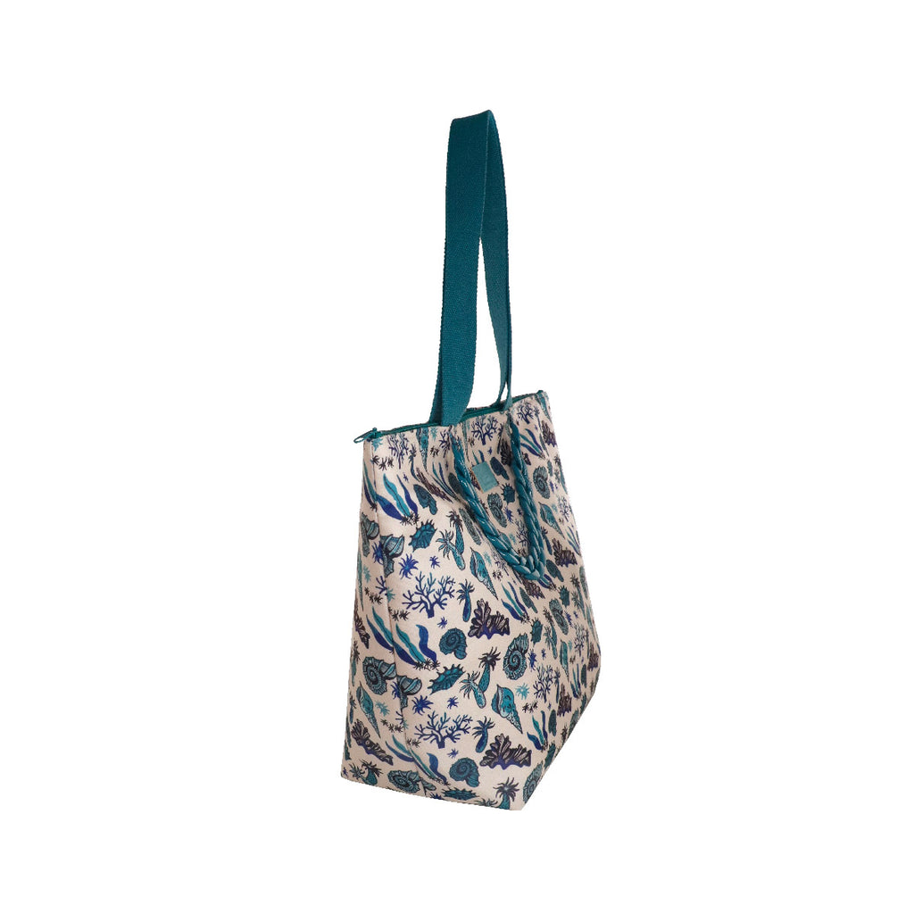 Borsa mare verde da Donna con stampa conchiglie Camomilla Milano