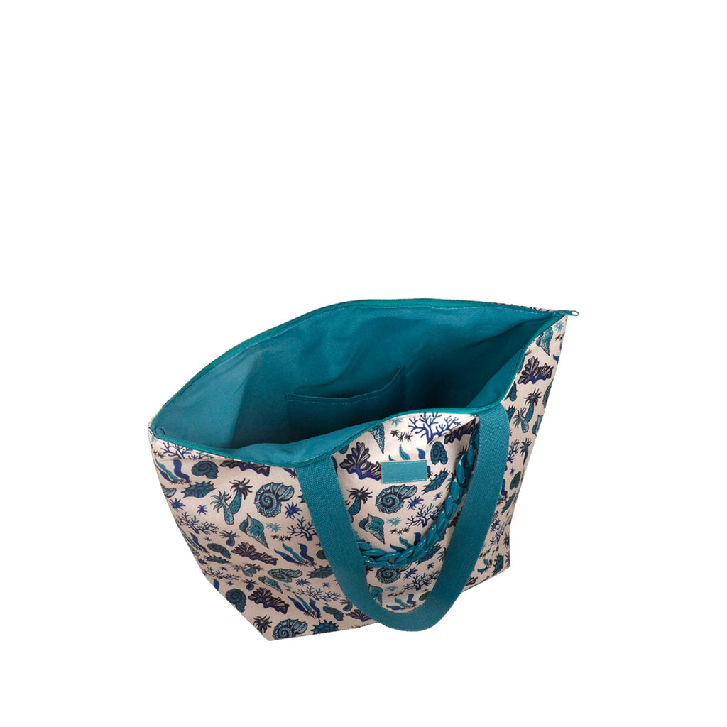 Borsa mare verde da Donna con stampa conchiglie Camomilla Milano