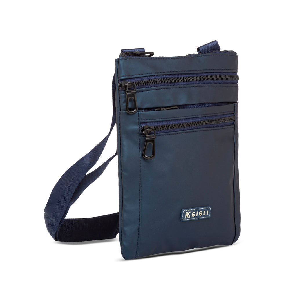 Borsello da uomo blu con tracolla Romeo Gigli Thema