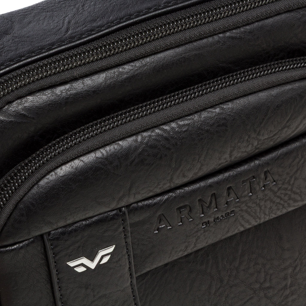 Borsello a tracolla nero da Uomo con logo Armata di Mare