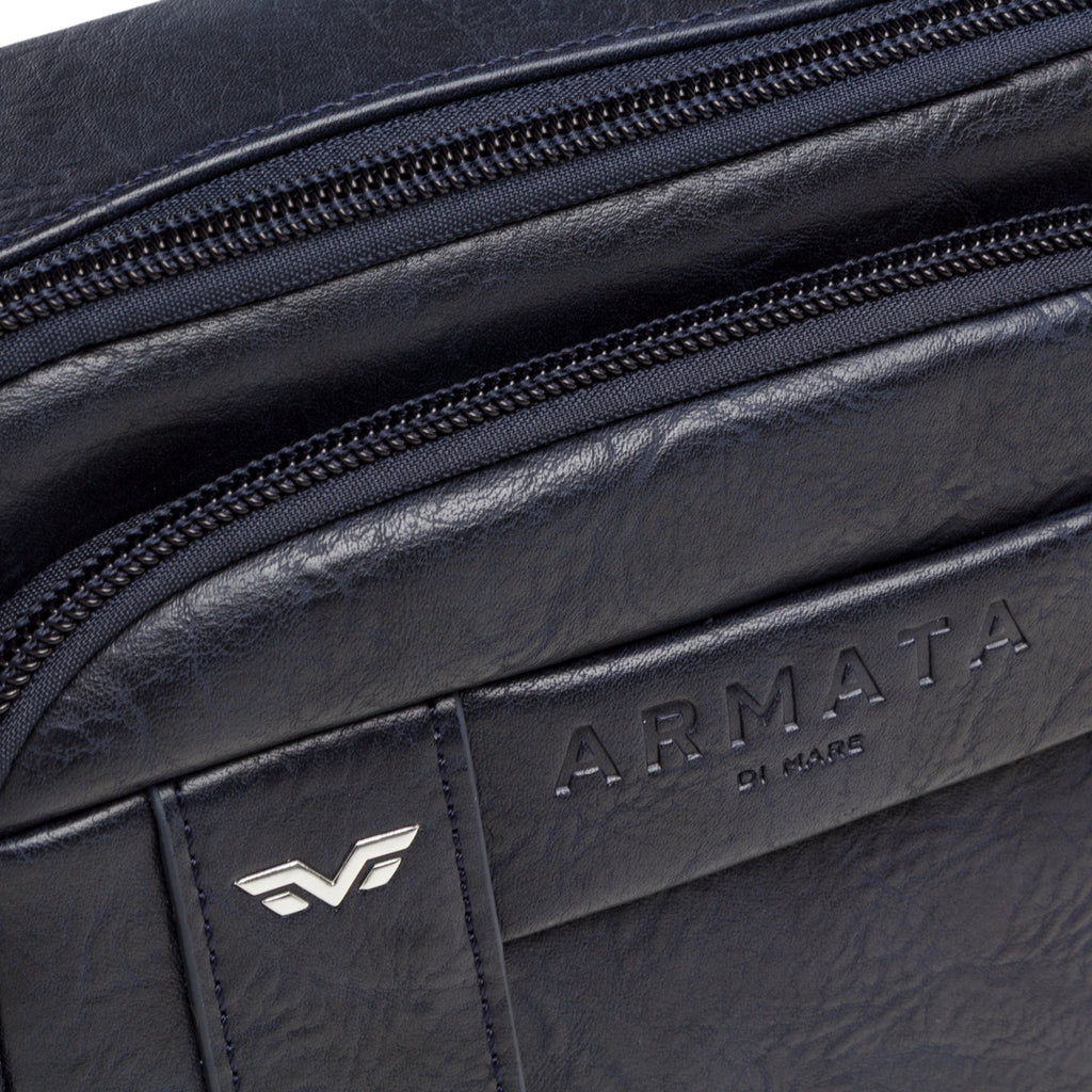 Borsello blu da Uomo con tracolla e logo Armata di Mare