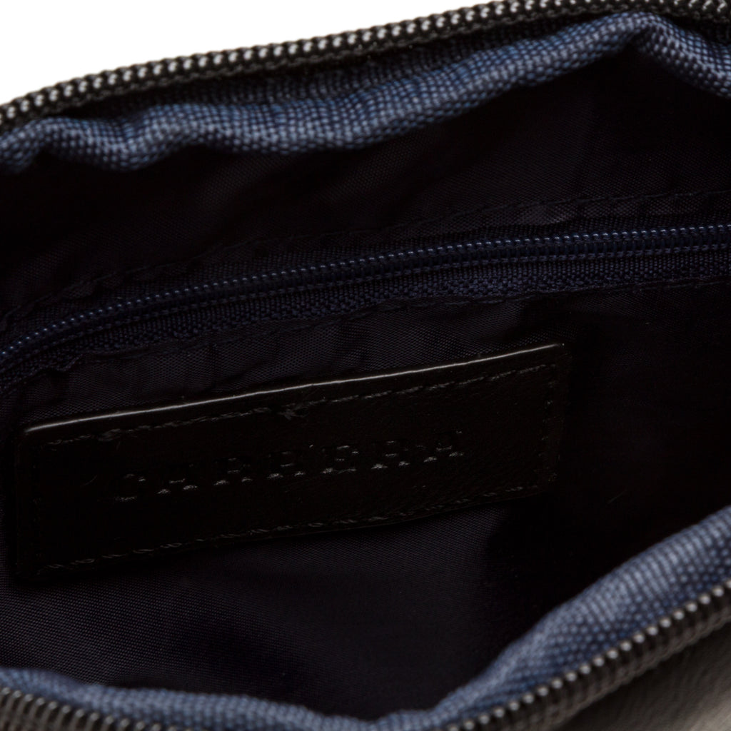 Borsello da Uomo con Tracolla Regolabile Nera e logo frontale Carrera Jeans