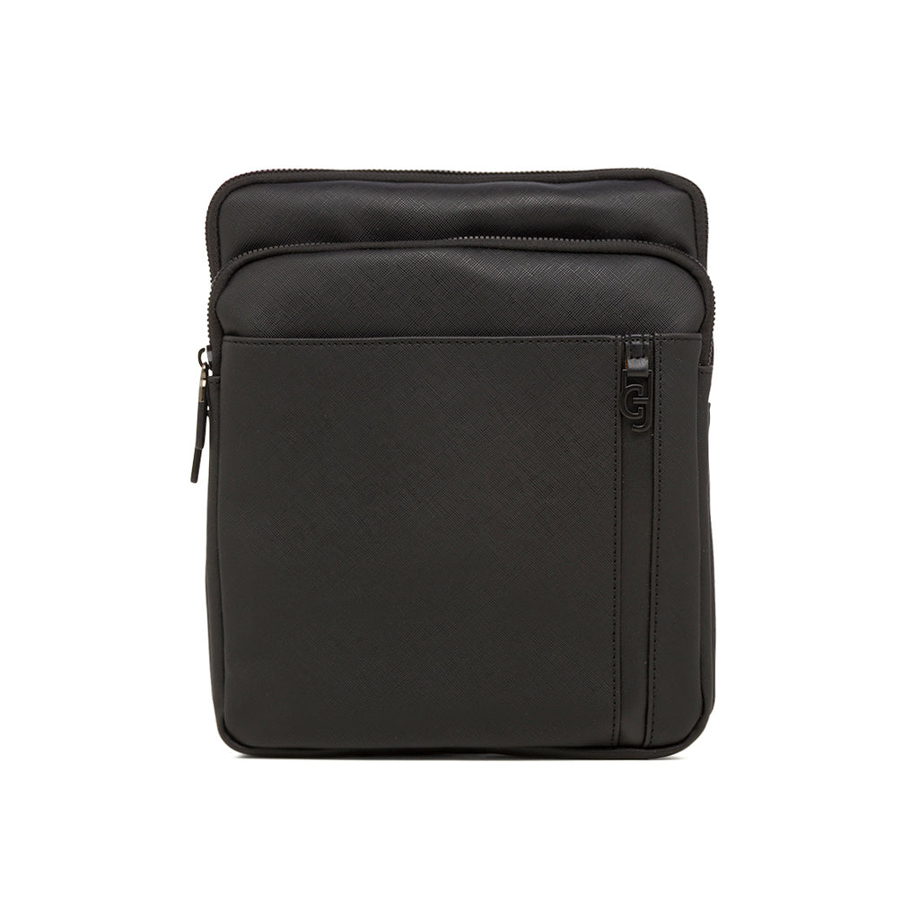 Borsello nero da Uomo con diversi scomparti e logo Carrera Jeans