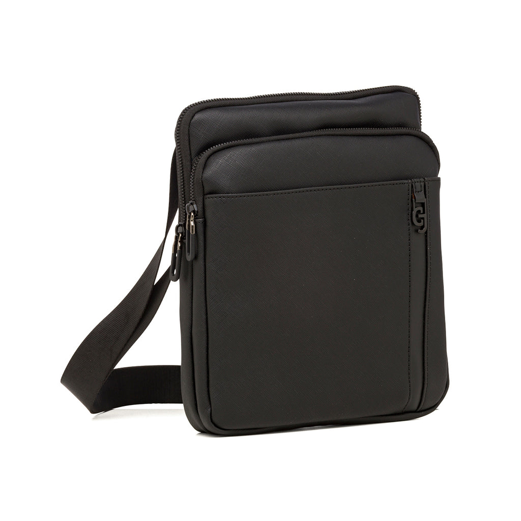 Borsello nero da Uomo con diversi scomparti e logo Carrera Jeans