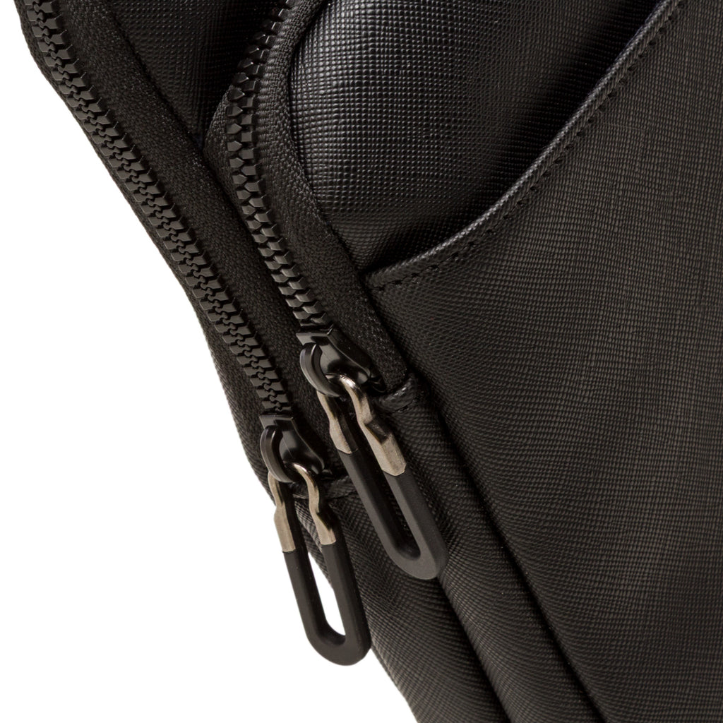 Borsello nero da Uomo con diversi scomparti e logo Carrera Jeans