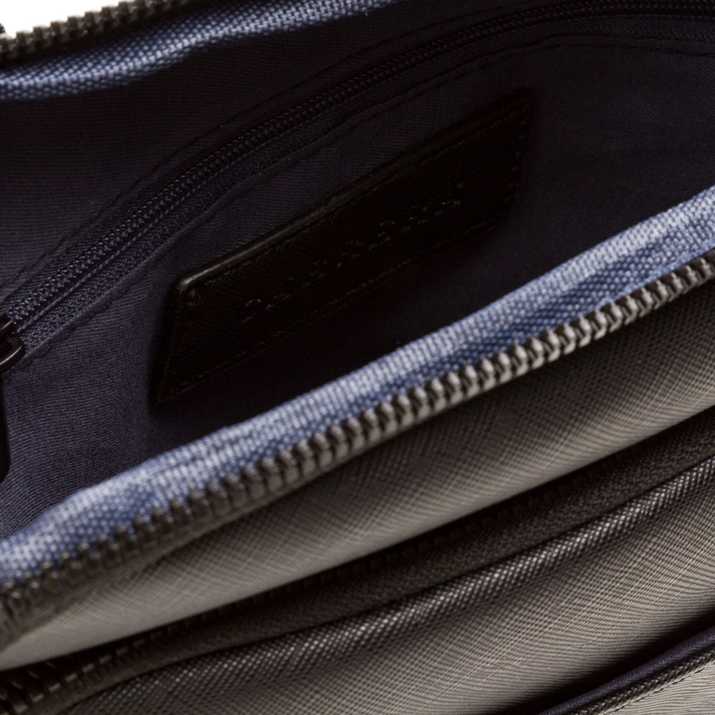 Borsello nero da Uomo con diversi scomparti e logo Carrera Jeans