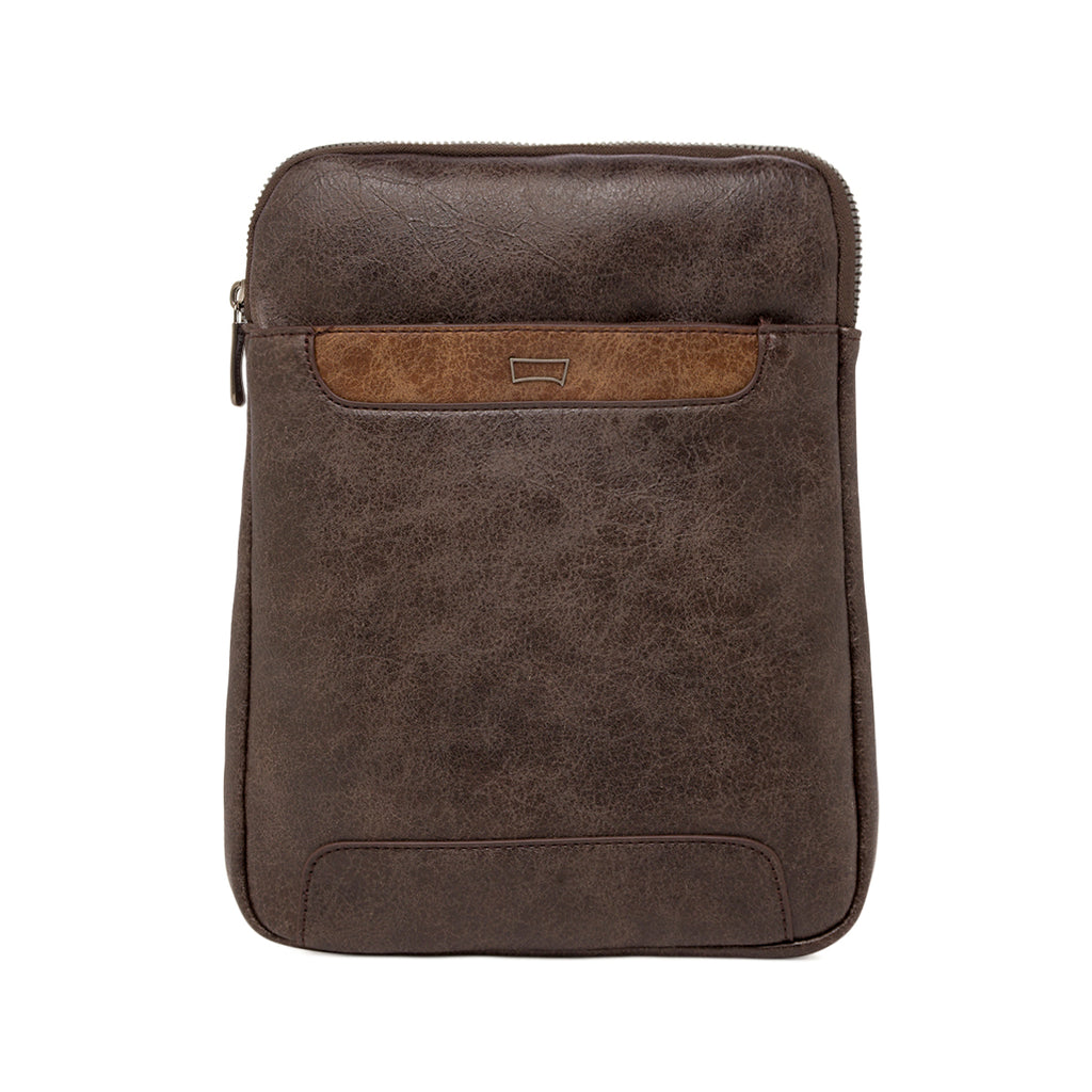 Borsa a tracolla marrone da Uomo con tasca frontale Carrera