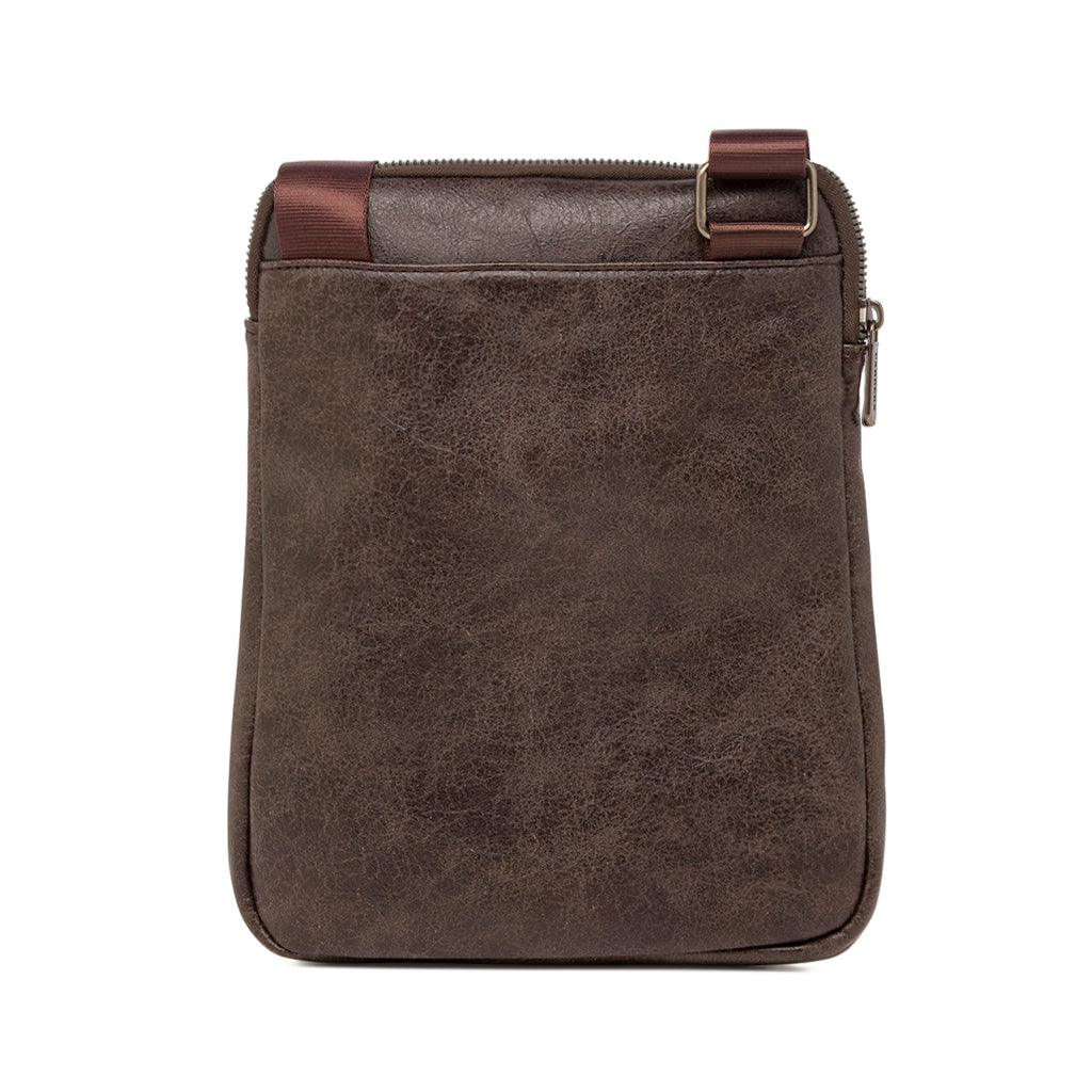 Borsa a tracolla marrone da Uomo con tasca frontale Carrera