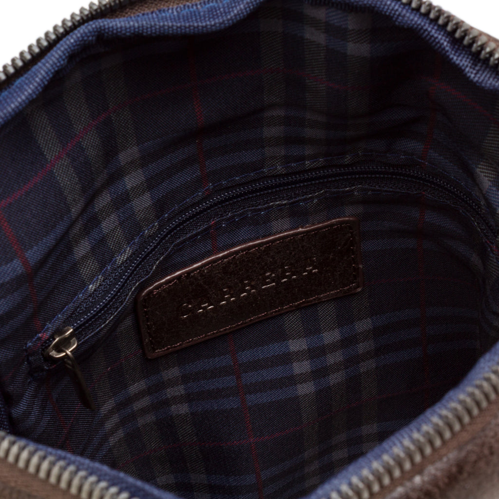 Borsa a tracolla marrone da Uomo con tasca frontale Carrera