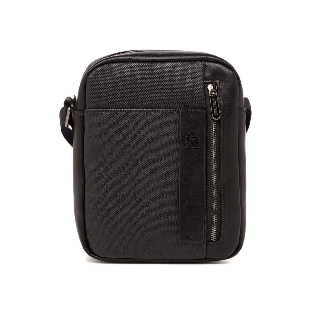 Borsa a tracolla nera da Uomo con tasca frontale Carrera