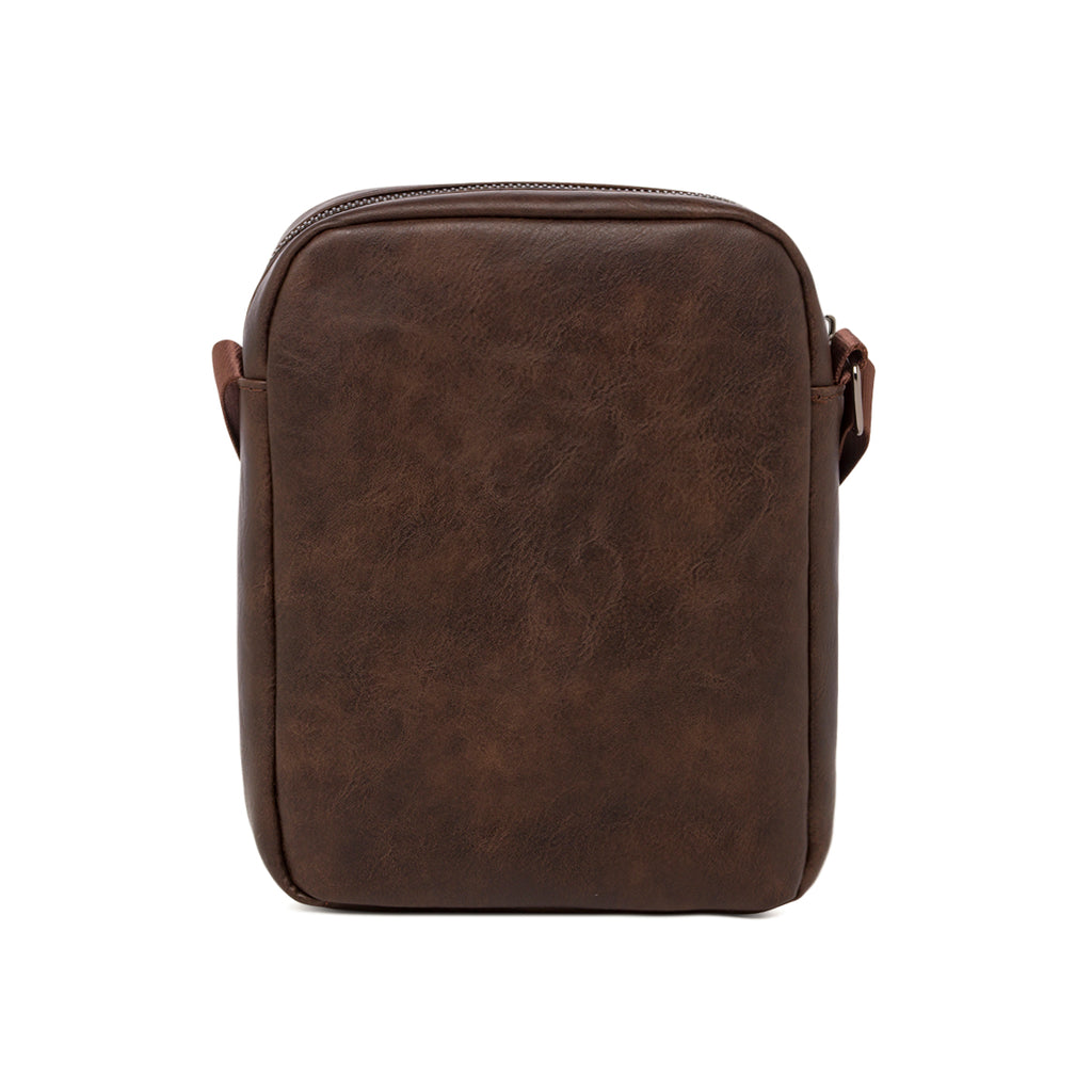 Borsello marrone da Uomo con logo frontale Carrera