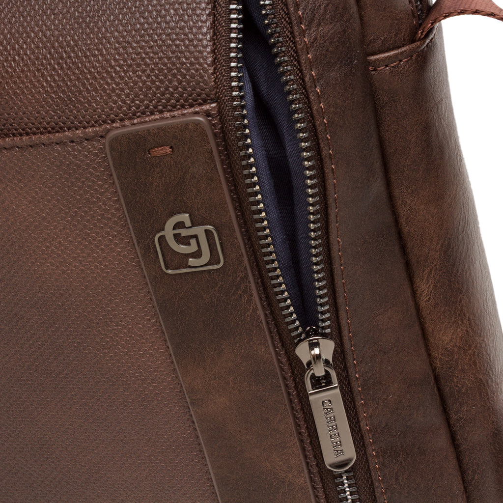 Borsello marrone da Uomo con logo frontale Carrera