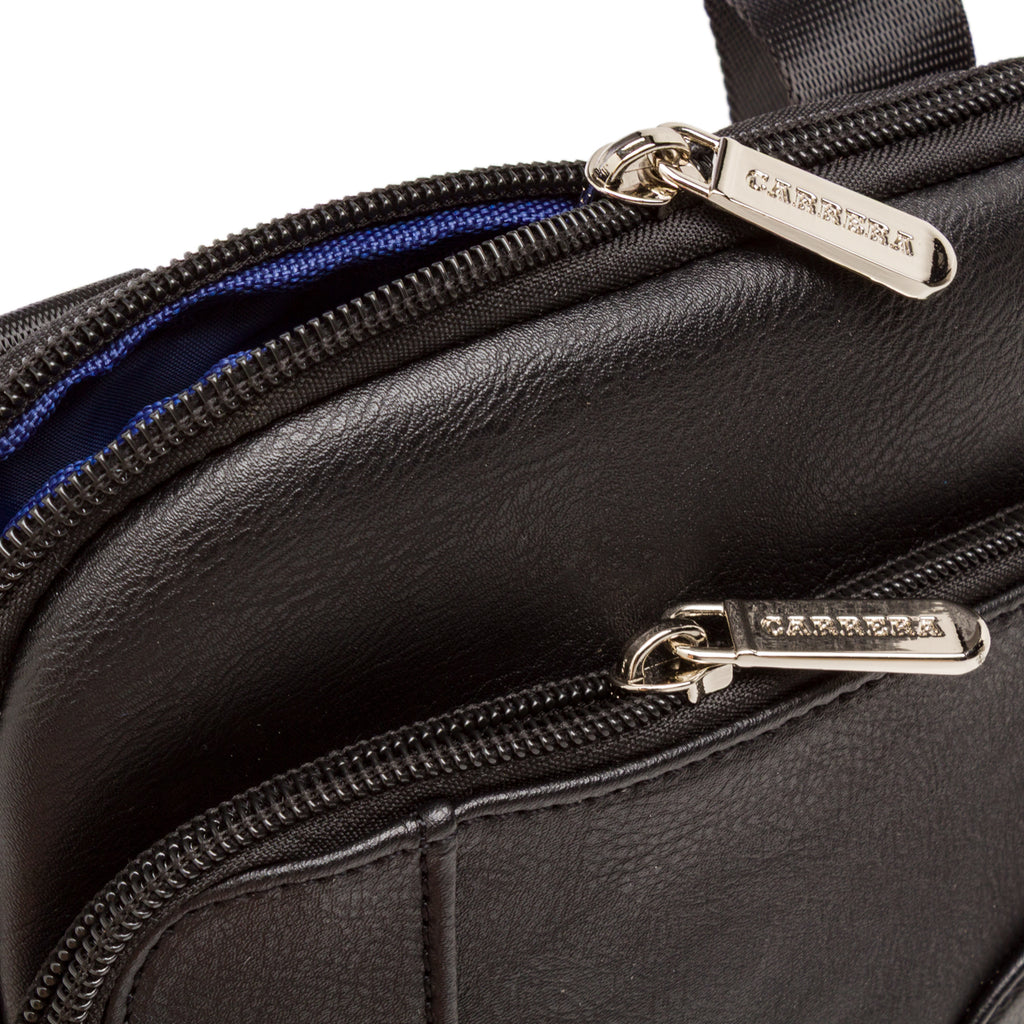 Borsa a tracolla nera da Uomo con logo frontale Carrera