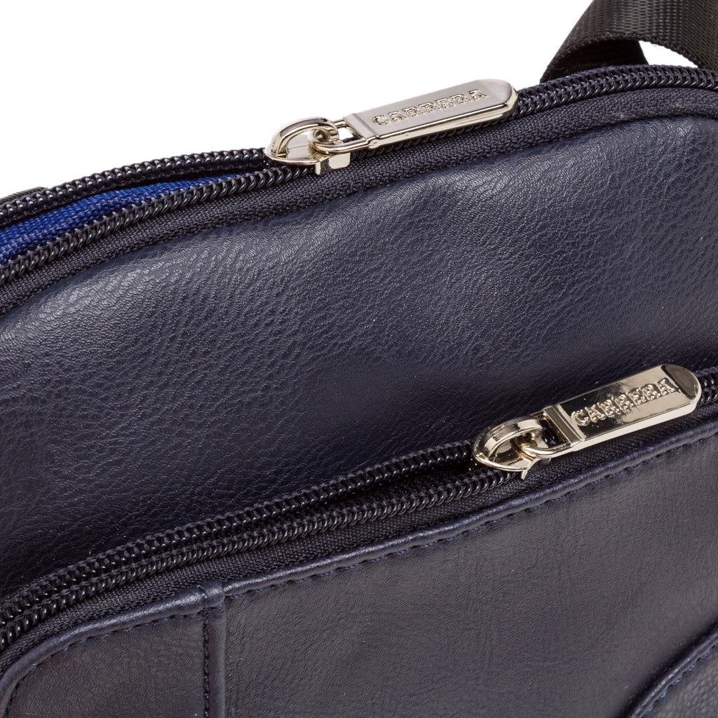Borsa a tracolla blu da Uomo con logo frontale Carrera