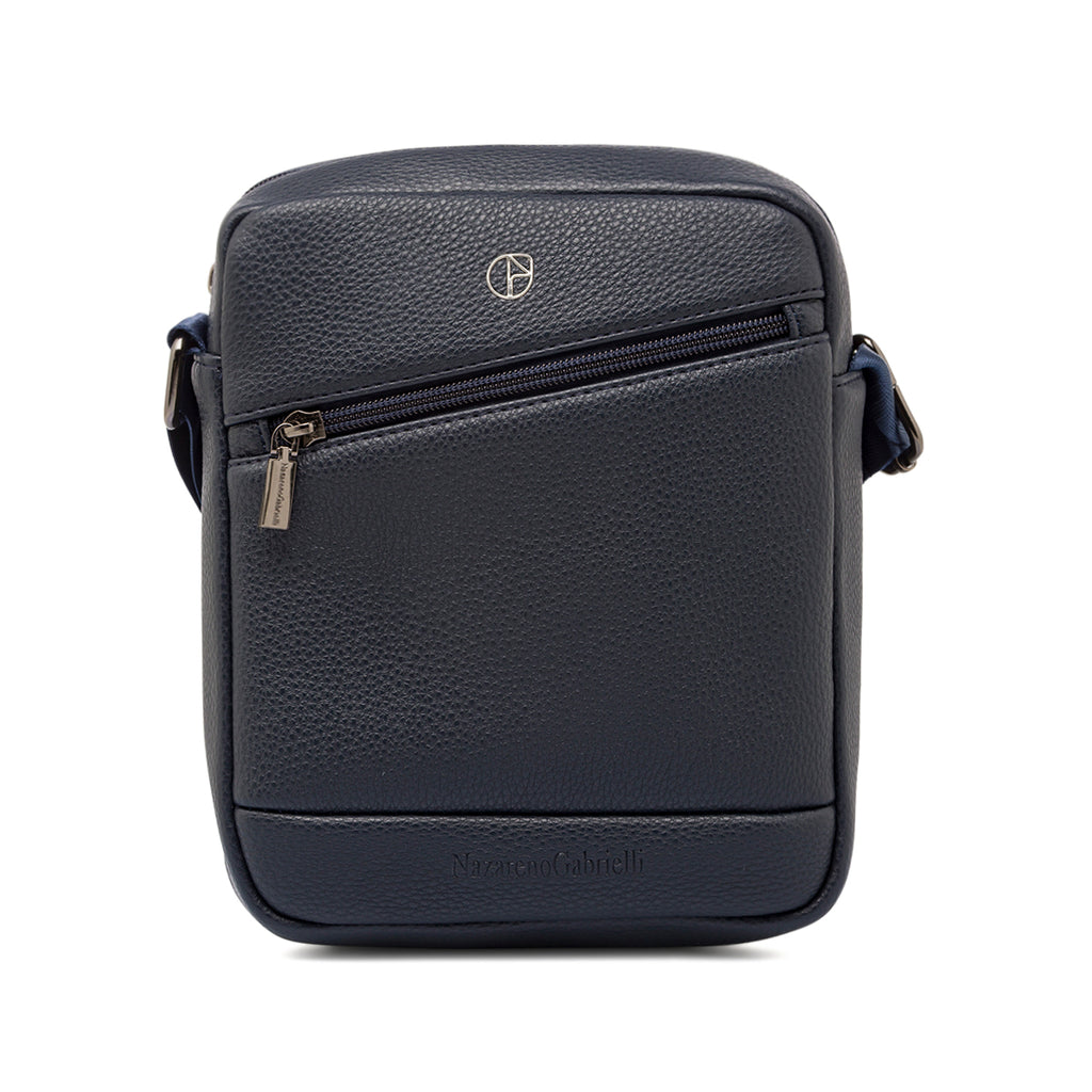 Borsello con tracolla Nazareno Gabrielli da uomo blu