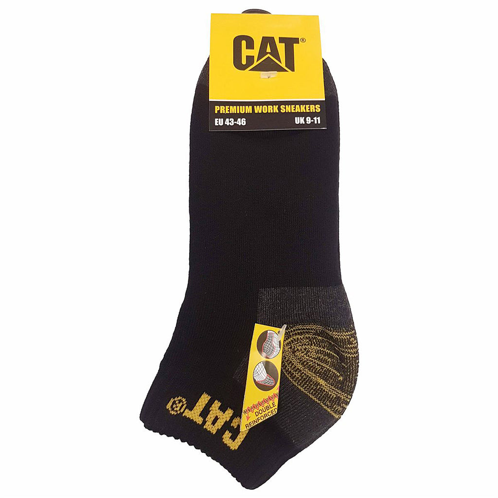 Calzini corti neri tecnici in cotone unisex Caterpillar