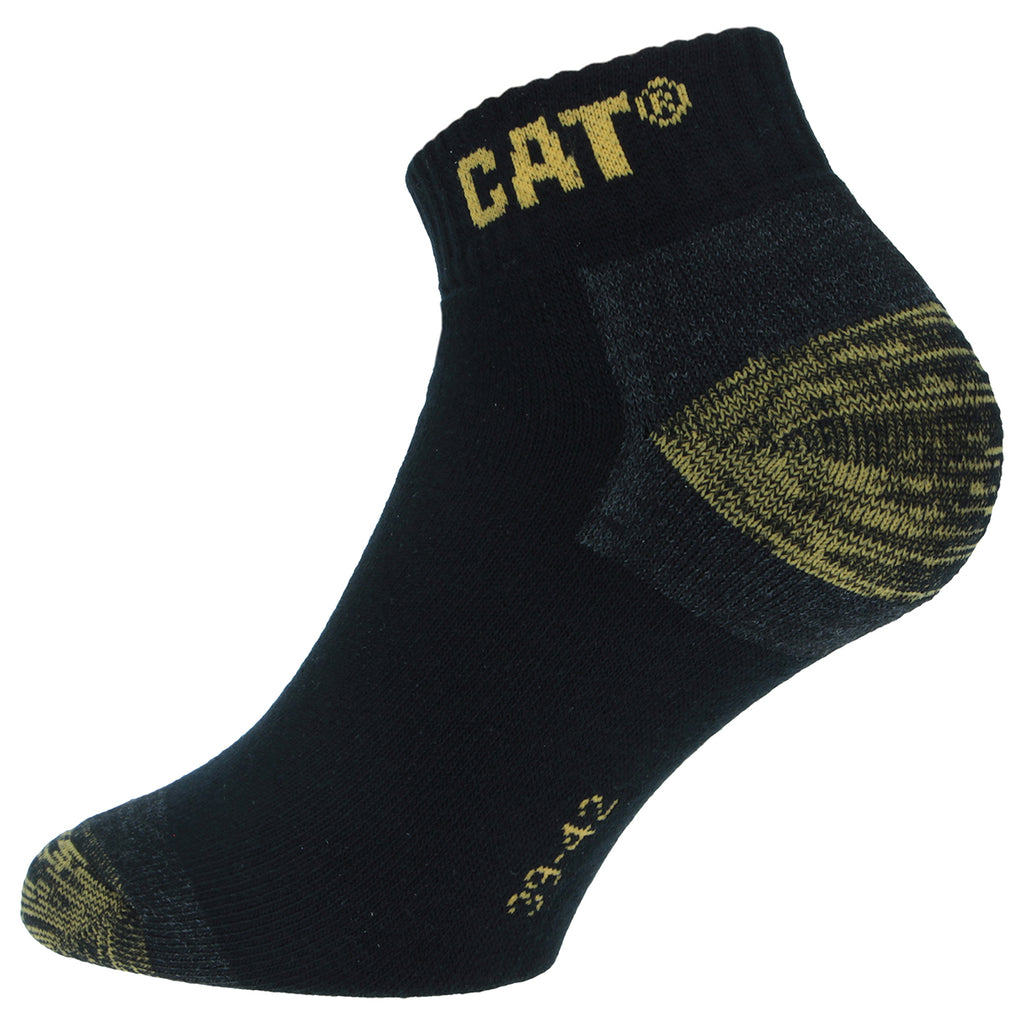 Calzini corti neri tecnici in cotone unisex Caterpillar