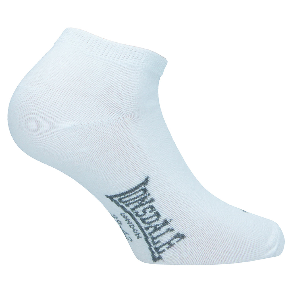 Calzini corti bianchi 5 paia in cotone unisex Lonsdale