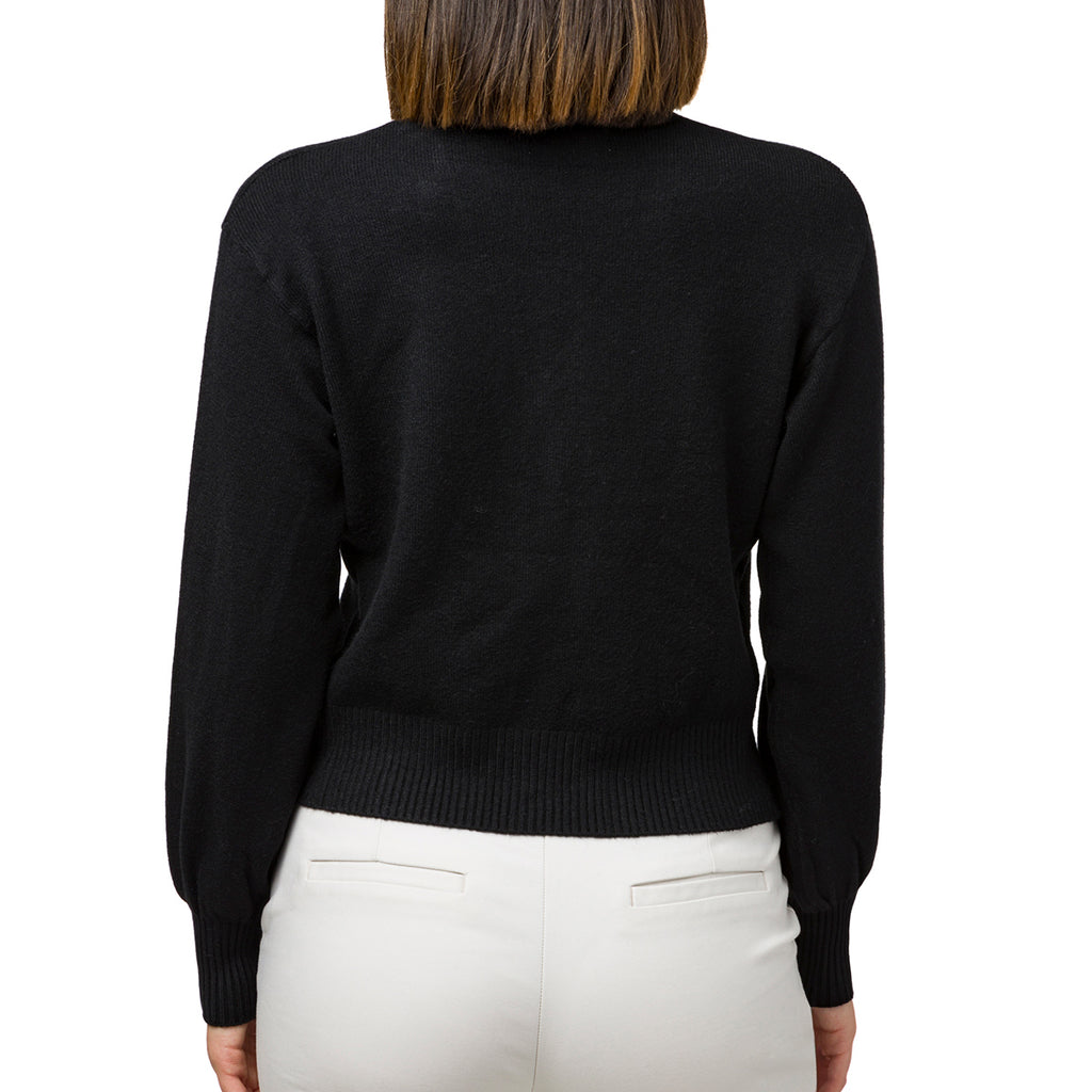 Cardigan crop da donna nero Swish Jeans
