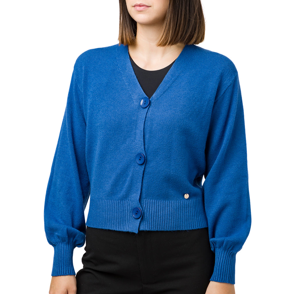 Cardigan crop da donna blu Swish Jeans