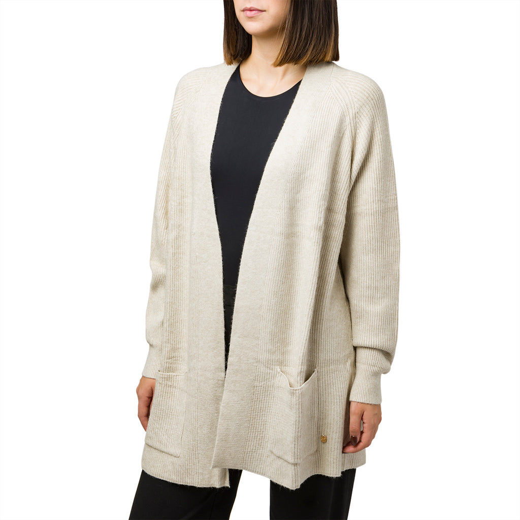 Cardigan lungo beige da donna Swish Jeans