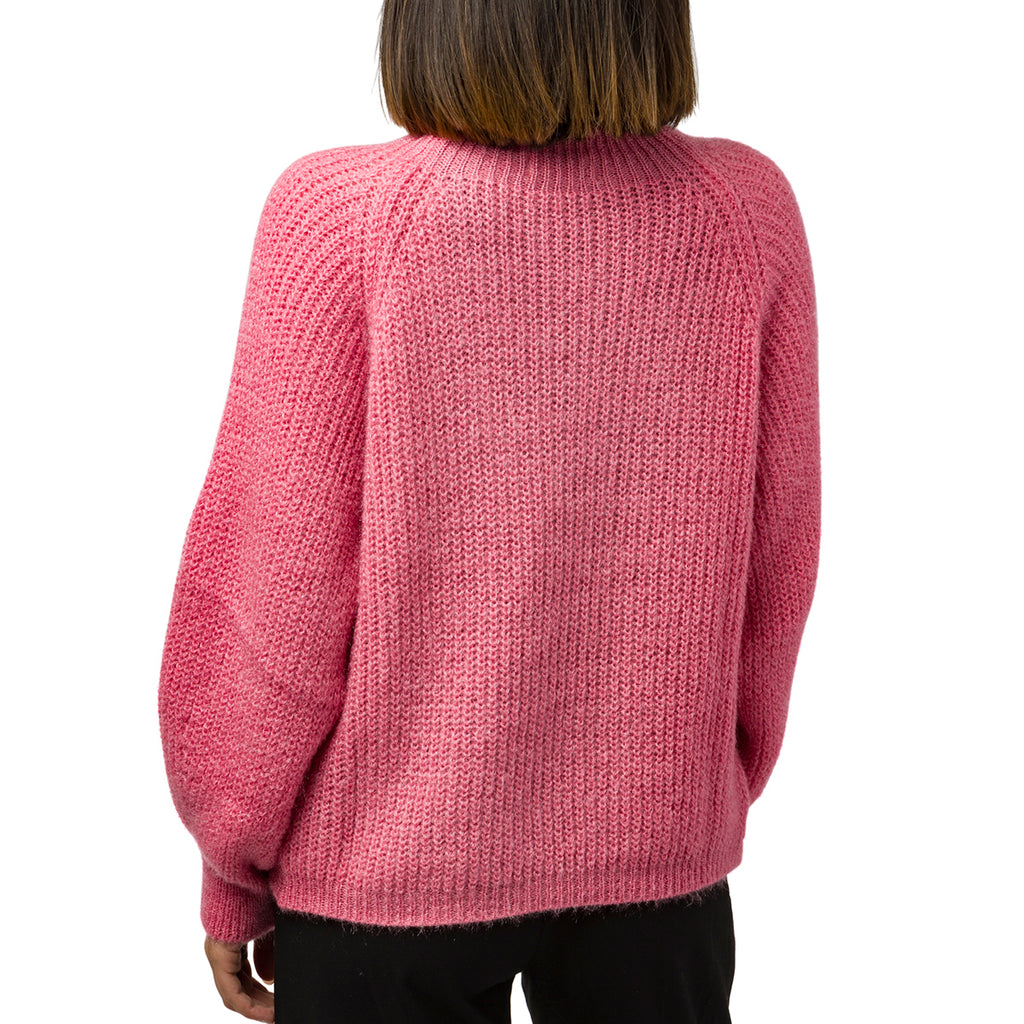 Maglione da donna a collo alto rosa Swish Jeans