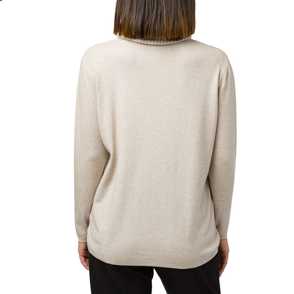 Maglione a collo alto khaki da donna Swish Jeans