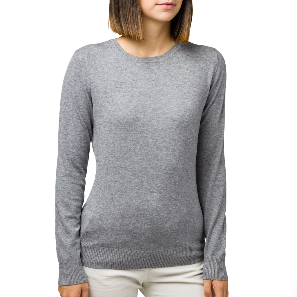 Pullover da donna a girocollo grigio Swish Jeans