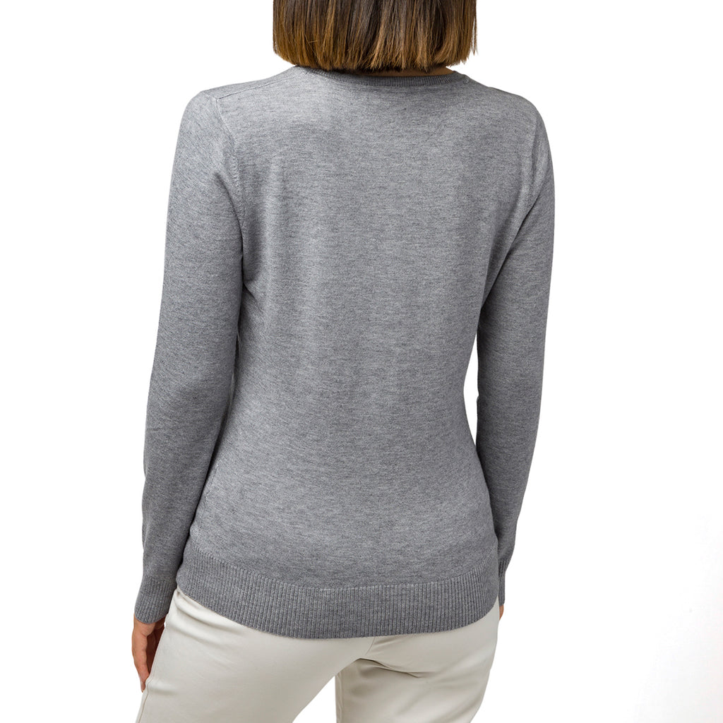 Pullover da donna a girocollo grigio Swish Jeans