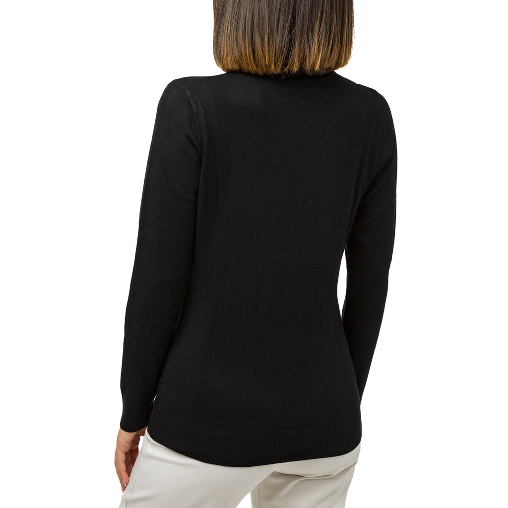 Pullover da donna a collo alto nero Swish Jeans