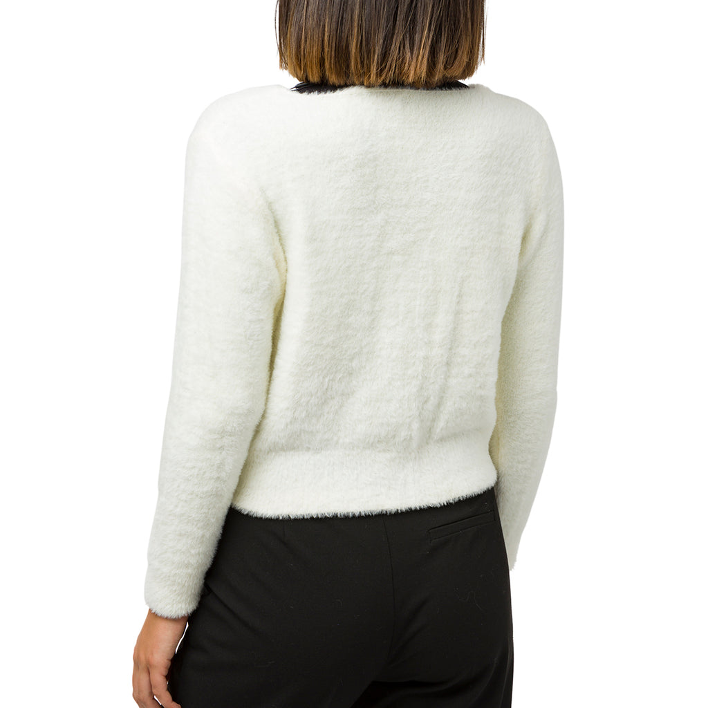 Cardigan donna bianco off-white con bottoni Swish Jeans