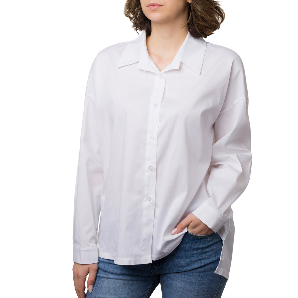 Camicia bianca da donna Swish Jeans in cotone
