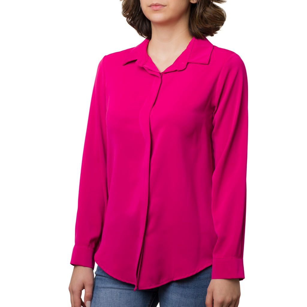 Camicia da donna fucsia in tessuto velato Swish Jeans