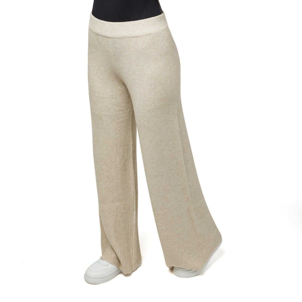 Pantaloni morbidi a costine beige da donna Swish Jeans