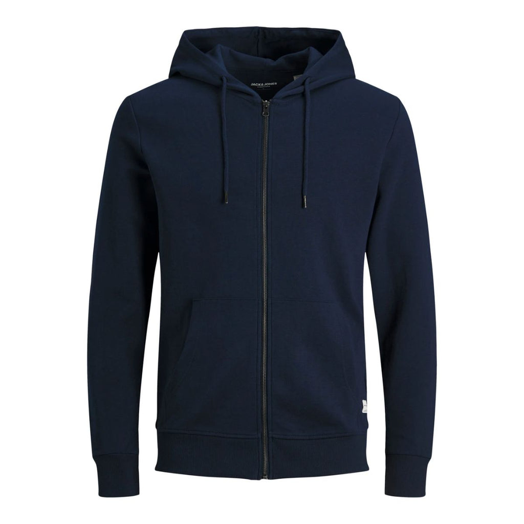 Felpa da uomo blu navy con cappuccio e zip Jack & Jones