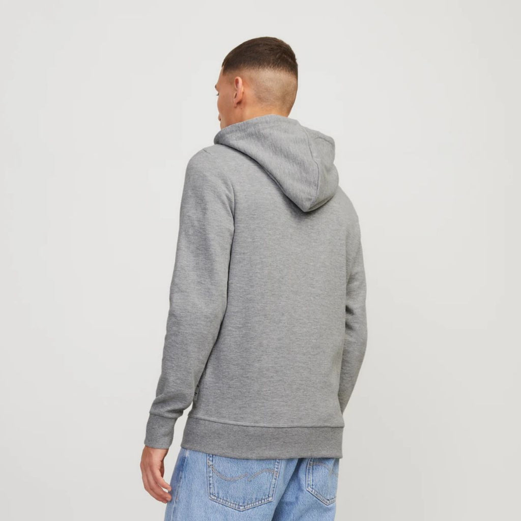 Felpa da uomo grigia con zip e cappucio Jack & Jones
