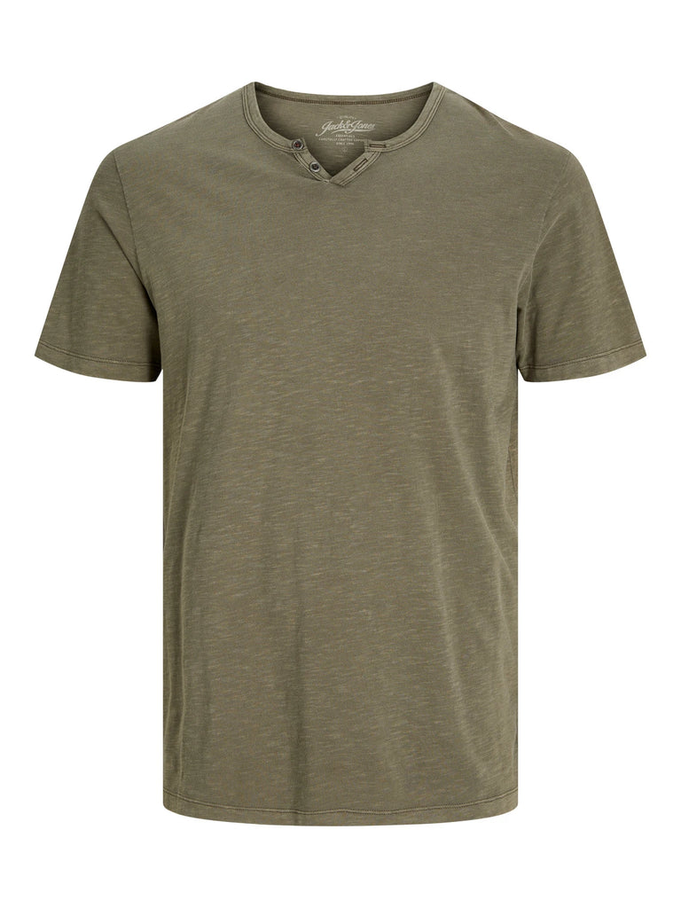 T-shirt da uomo verde militare in cotone Jack & Jones