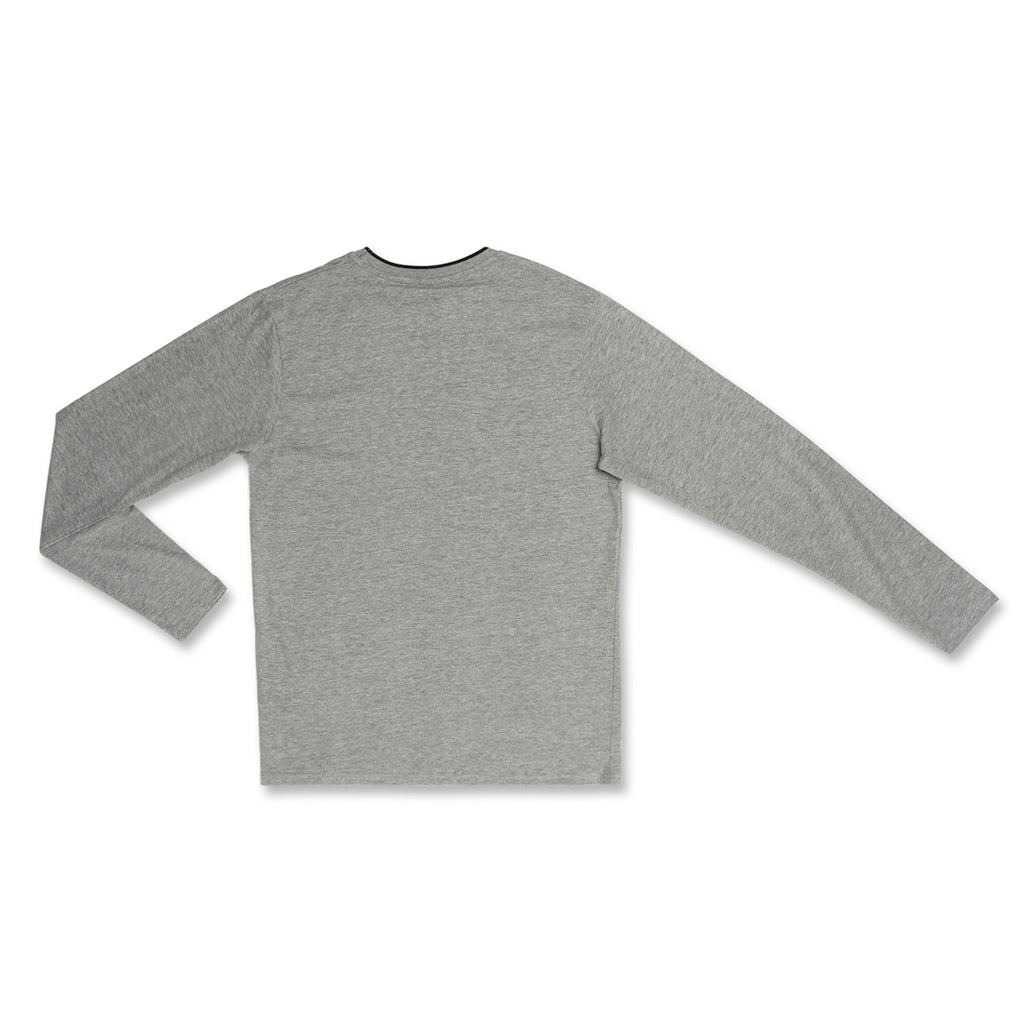 Maglia girocollo da uomo grigio con logo Juventus